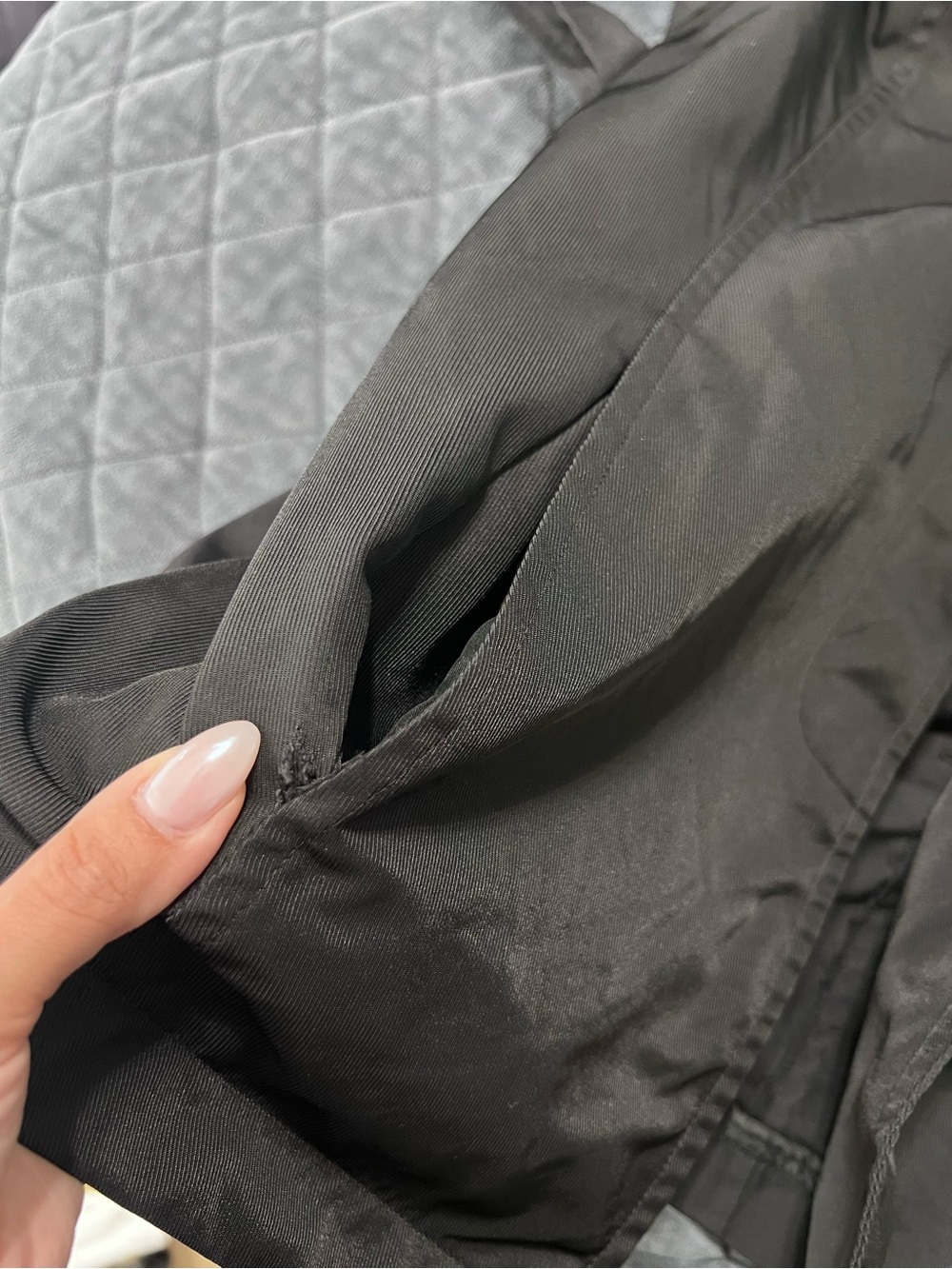 Chanel Jacket Women's Size 4 Vintage Nylon Trench Coat Style Button Front C3 - Picture 12 of 16